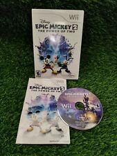 Disney Epic Mickey 2: The Power of Two (Nintendo Wii, 2012) Complete tested