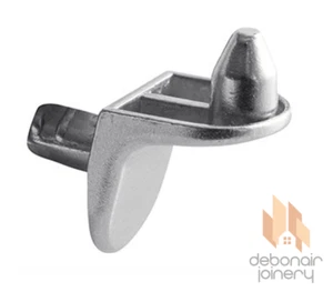 Soporte de Estante Cromo Pequeño Soporte de Estante para Estantes de Madera Soporte - Imagen 1 de 3