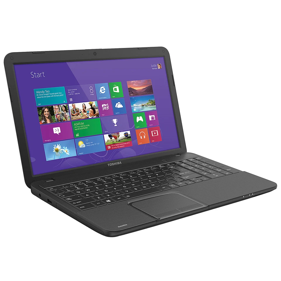 Toshiba Satellite C855D Notebook Computer Dual Core 320GB 15.6" Widesc Windows 8 - Image 1 of 1