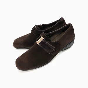 RUSSELL BROMLEY AQUATALIA Brown Suede Shoes Women’s UK 5.5 VGC Hook & Loop - Picture 1 of 8