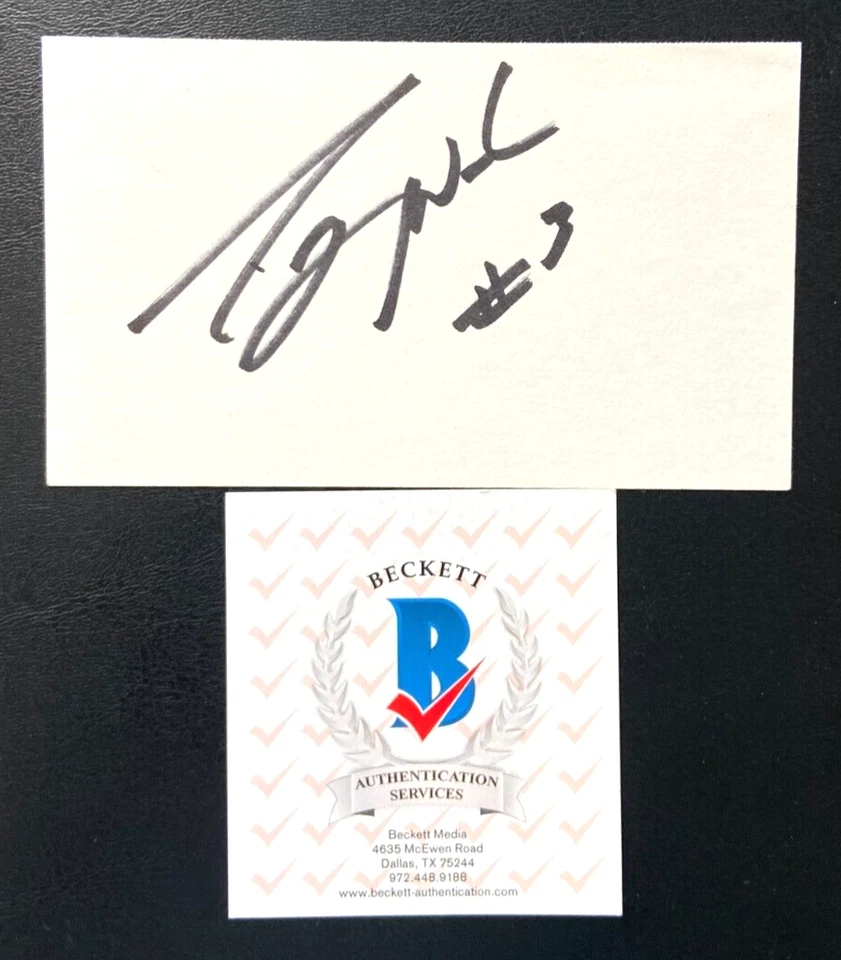 DWYANE WADE SIGNED INDEX CARD MIAMI HEAT MARQUETTE TEAM USA BASKETBALL BAS  - Image 1 of 2