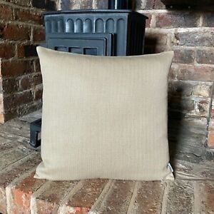 809.Handmade Beige chevron Tweed Cushion Cover. 100% WOOL