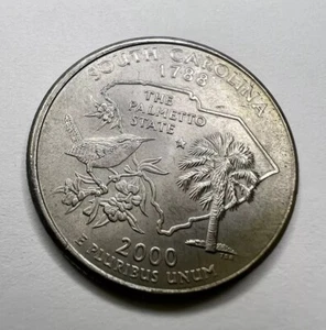 2000 P South Carolina Quarter Coin Error 3+ Dye Cracks US Estate - Picture 1 of 3