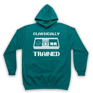 CLASSICALLY TRAINED UNOFFICIAL VIDEO GAME NES RETRO ADULTS UNISEX HOODIE - Picture 1 of 11