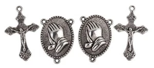 Pronty Ciondolo Simboli Cristiani 4 Pezzi incl. 3 Occhielli Ciondoli Set Catene - Foto 1 di 1