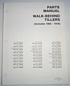 Manual de catálogo de piezas Simplicity Walk Behind Tillers (modelos desde 1966 hasta 1978) - Imagen 1 de 3