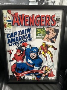Ultimate Captain America Art Framed Wall Decor Marvel Avengers 13 x 19 inches - Picture 1 of 4