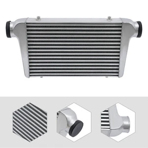Universal Tube & Fin Front Mount Turbo Intercooler FMIC Aluminum 18"X12"X3" - Picture 1 of 13