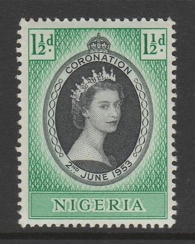 Nigeria 1953 Coronation SG 68 Mnh Cover