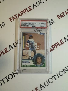 FERNANDO VALENZUELA LA Dodgers Autographed 1983 Topps #40 PSA/DNA In Pen - Picture 1 of 3