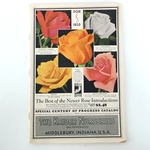 1935 The Krider Nurseries Garden Floral Seed Tree Catalog Middlebury Indiana VTG - Picture 1 of 8