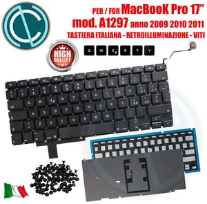 TASTIERA ITA APPLE MACBOOK PRO 17" A1297 2009 2010 2011 RETROILLUMINAZIONE VITI - Bild 1 von 9