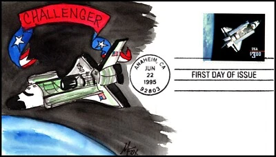 Scott 2544 $3.00 Shuttle Priority Mail Melissa Fox Hand Painted FDC 4 Of 12 - Image 1 of 2