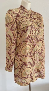 ZIMMERMANN Floral Paisley Red short Playsuit Romper jumpsuit 100%Silk AU1-S-M👒 - Picture 1 of 13