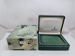 VINTAGE GENUINE ROLEX 67180 Oyster-Perpetual watch box case Green 231124006e1S