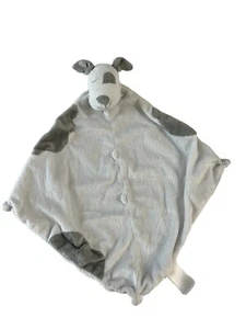 Angel Dear Blankie Lovey grau Hundeauge Patch Flecken Schnuller Sicherheit Plüschtier weich - Bild 1 von 8