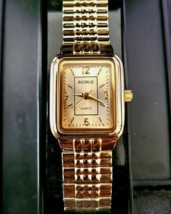 Raro Reloj Benrus Mujer Vintage Retro Tank Nuevo Con Caja Papeles - Imagen 1 de 8