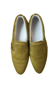 Mocasines de pelo real TOMAS MAIER BOTTEGA VENETA talla 9 RARO para mujer - Imagen 1 de 4