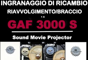 ★INGRANAGGIO DI RICAMBIO (RIAVVOLGIMENTO) 1x CINEPROIETTORE GAF 3000 S★ - Imagen 1 de 6
