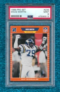 1989 Pro Set #236 Doug Martin PSA 9 como nuevo Pop 1 Vikings Washington Huskies - Imagen 1 de 1