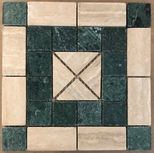 Naturstein Rosone Antik Marmor Fliese Mosaik 30x30cm SR57 Expressversand - Bild 1 von 1