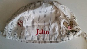 Pottery Barn Kids Easter Basket Liner Baseball with Pin Stripe "John" New - Picture 1 of 6