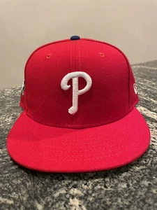 Phillies New Era Authentic On-Field Jackie Robinson Day 59FIFTY Fitted Hat -Red - Picture 1 of 5