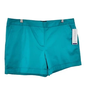 Attention pantaloncini cinesi turchese nuovi con etichette vestibilità contemporanea tasche basse taglia M - Foto 1 di 4