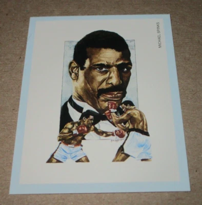 1991 Victoria Gallery Boxing Champions Heavyweights Blue Back #17 MICHAEL SPINKS - Image 1 of 2