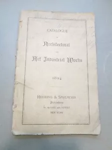 1894 Catalog of Architectural & Art Industrial Works-Ornaments-in-Folios-Prints - Picture 1 of 9