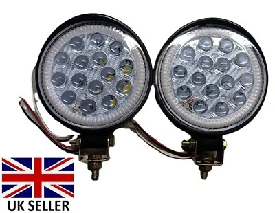 Classic Car Austin MG Jag Triumph 4.5" 1/4 White lens Driving Fog Lamps — 第 1/4 张图片