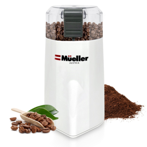 Electric Coffee Grinder by Kaffe White Photo Related