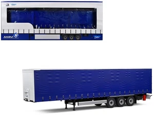 2023 1/24 Diecast Model Car - Solido Blue Tarpaulin Trailer Truck Edition - Picture 1 of 6
