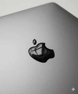 1 pz, adesivo gel a cupola 3D del logo Apple, dimensioni circa 50x43mm, nero - Foto 1 di 8