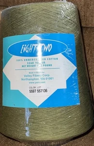 Unmercerized COTTON THREAD Cone 3360 Yards Olive Green 5597 Eight-Two NEW - Picture 1 of 1