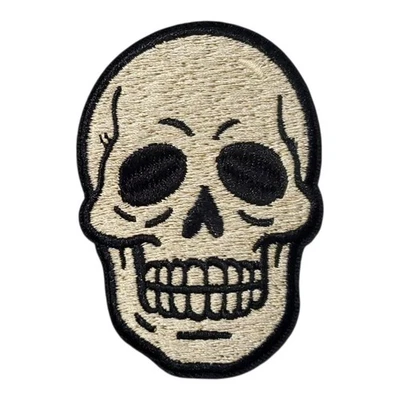 Vintage Halloween Skull Patch. Embroidered. Iron On. 3"x2" - Image 1 of 4