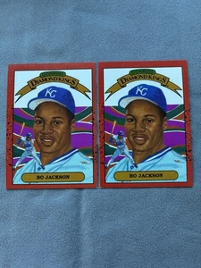 Lot Of Two 1990 Donruss - Diamond Kings Bo Jackson #1 - Picture 1 of 2