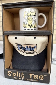 "Fishin' Tall Tales Told Here" Split Tee Geschenkset Hut & Tasse - Bild 1 von 1
