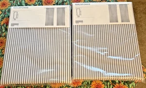 6 IKEA GULSPORRE Paneele 57”x 98” grau weiß gestreifte Vorhänge. 3 Pks à 2 Stk. - Bild 1 von 8