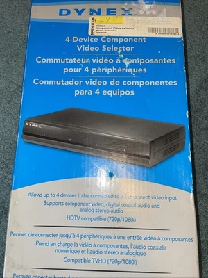 Dynex DX-CVS4 4-Device Component Video Selector/Open Box New - Image 1 of 4