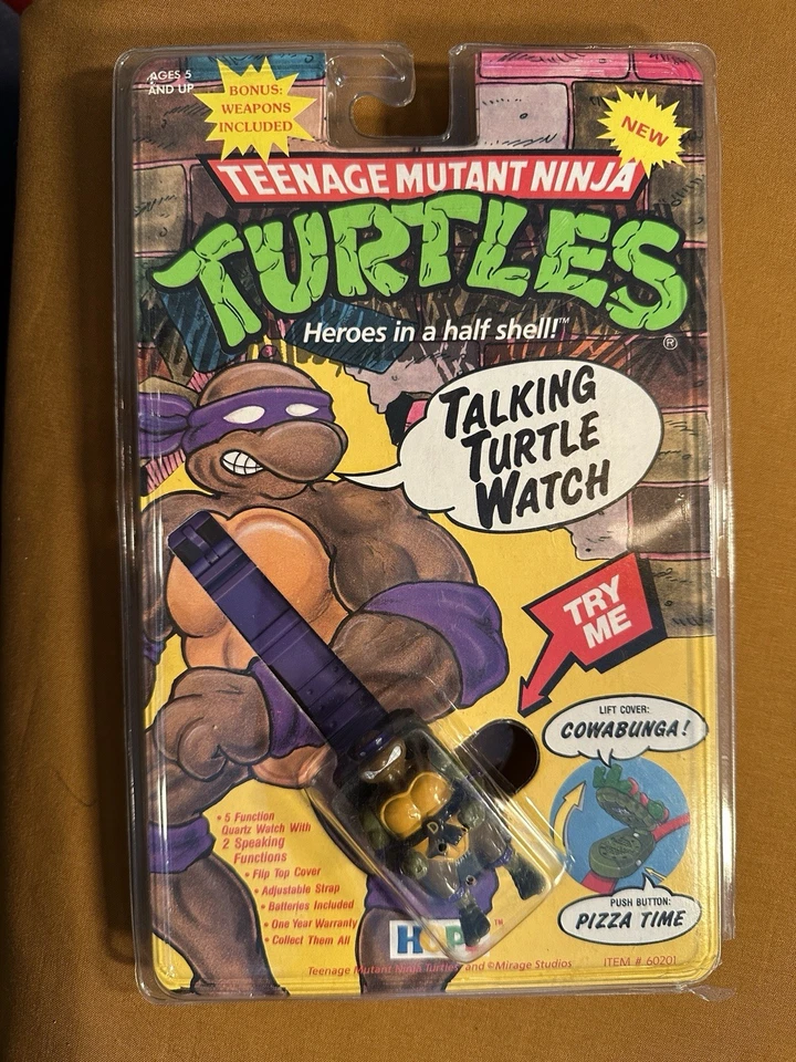 Donatello 忍者海龟数字复古罕见手表 1990 TMNT — 第 1/4 张图片