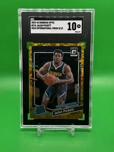2023-24 Donruss Optic #215 Jalen Pickett Gold International Prizm 8/10 SGC 10 - Bild 1 von 2