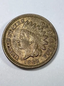 1862 Indian Head Cent, Penny,  XF Details  -YOU GRADE-     K7.42 - Picture 1 of 8