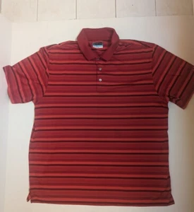 PGA Tour Mens Polo Golf Shirt Red Airflux Short Sleeve Xlarge Button Up Collar - Picture 1 of 10