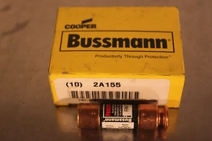 COOPER BUSSMANN FRN-R-2 FUSETRON FUSE 2A 250V CLASS RK5 TIME DELAY (10) NEW - Picture 1 of 2
