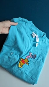 Vintage Winnie The Pooh Piglet Embroidered Disney Store Unisex Shirt XL New Y2K - Picture 1 of 10