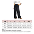 Loose Pants Wild Leg Flowy Slacks Pure Color For Dating For Girl (XXL)