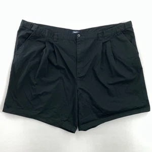 Pantaloncini chino uomo king size neri pieghettati tasche vita classica cotone grandi 60 - Foto 1 di 8
