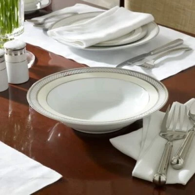 Ralph Lauren Cinta de Seda Perla Cuenco Buffet Plato Azúcar Crema Set Regalo Boda Foto 1 de 4