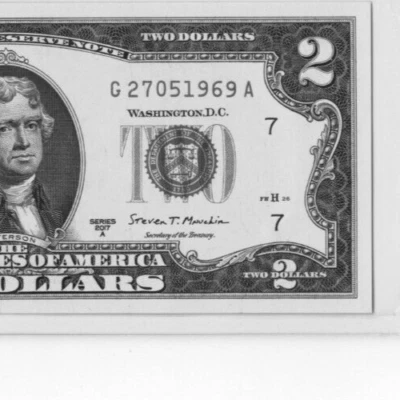 $2 UNCIRCULATED BIRTHDAY NOTE "27051969"; MAY 27, 1969 - Image 1 of 3